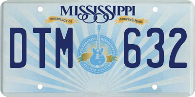MS license plate DTM632