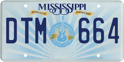 MS license plate DTM664
