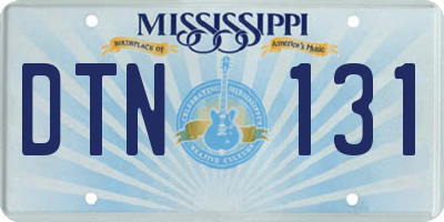 MS license plate DTN131