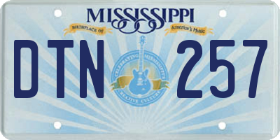 MS license plate DTN257