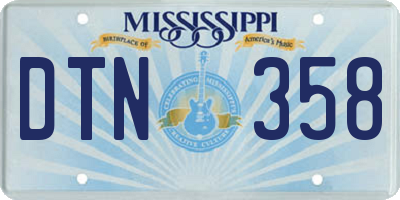 MS license plate DTN358