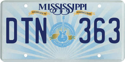 MS license plate DTN363