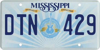 MS license plate DTN429