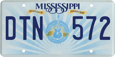MS license plate DTN572