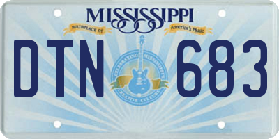 MS license plate DTN683