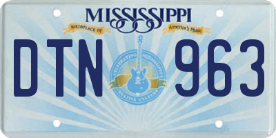 MS license plate DTN963