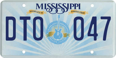 MS license plate DTO047