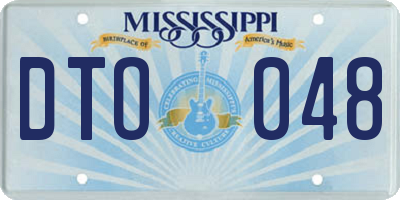 MS license plate DTO048