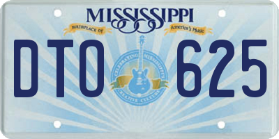 MS license plate DTO625