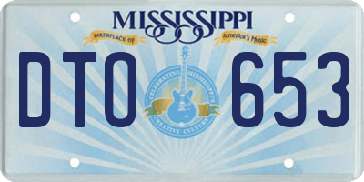 MS license plate DTO653
