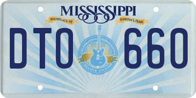 MS license plate DTO660