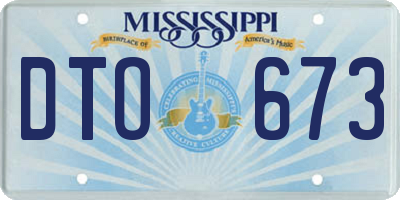 MS license plate DTO673