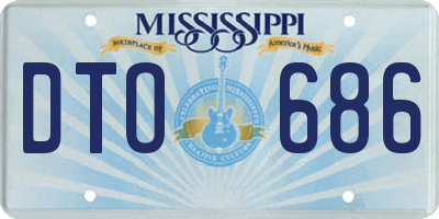 MS license plate DTO686