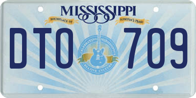 MS license plate DTO709
