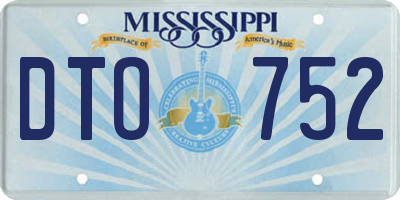 MS license plate DTO752