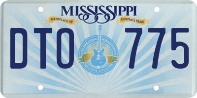 MS license plate DTO775