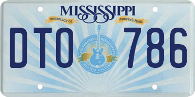 MS license plate DTO786