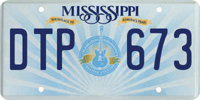 MS license plate DTP673