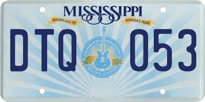 MS license plate DTQ053