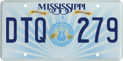 MS license plate DTQ279