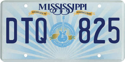 MS license plate DTQ825