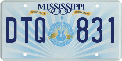MS license plate DTQ831