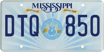 MS license plate DTQ850