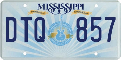 MS license plate DTQ857