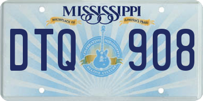 MS license plate DTQ908