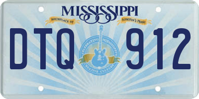 MS license plate DTQ912
