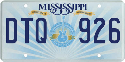 MS license plate DTQ926