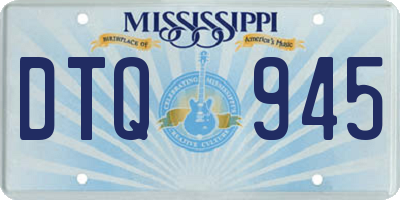 MS license plate DTQ945