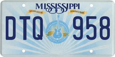MS license plate DTQ958