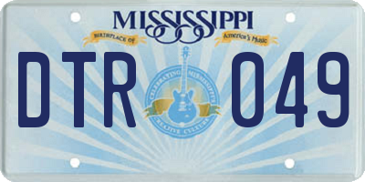 MS license plate DTR049