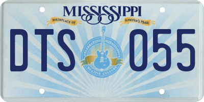 MS license plate DTS055