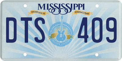 MS license plate DTS409
