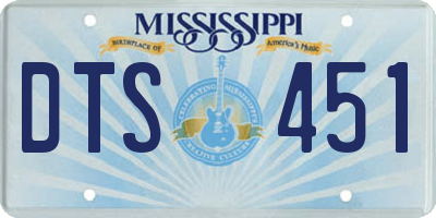 MS license plate DTS451