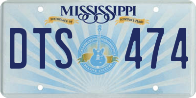 MS license plate DTS474