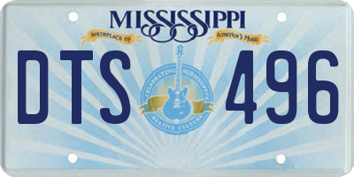 MS license plate DTS496