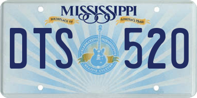 MS license plate DTS520