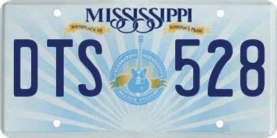 MS license plate DTS528
