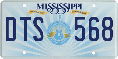 MS license plate DTS568