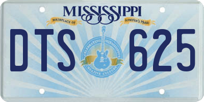 MS license plate DTS625