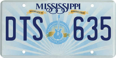 MS license plate DTS635