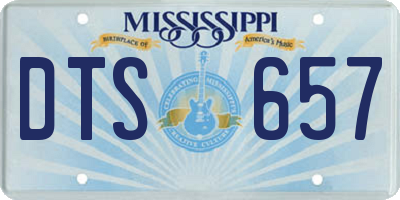 MS license plate DTS657