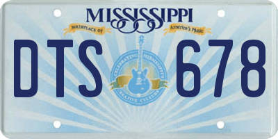 MS license plate DTS678