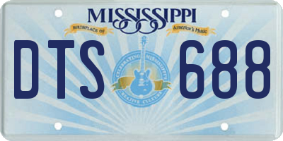 MS license plate DTS688