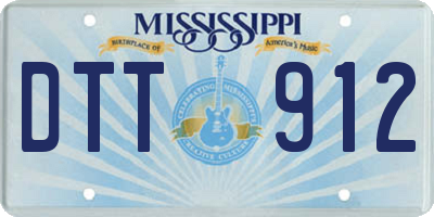 MS license plate DTT912
