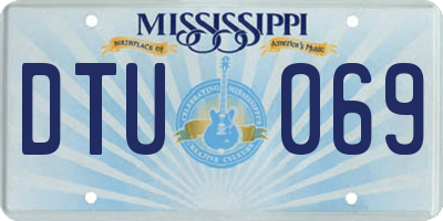 MS license plate DTU069