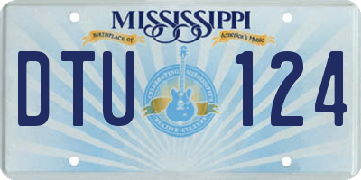 MS license plate DTU124